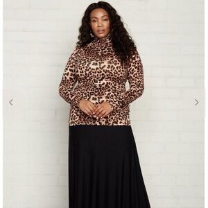 Rachel Pally White Label Leopard Turtleneck 2X